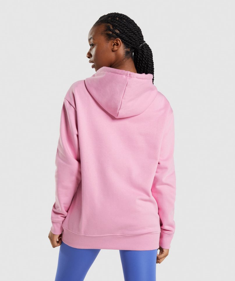 Women's Gymshark Apollo Oversized Hoodie Pink | CA 0DA5N6